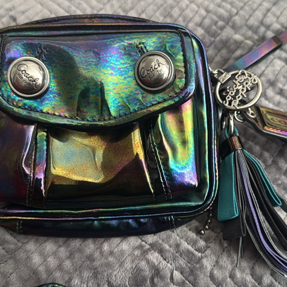 Rare Coach Poppy "Oil Slick" Boxy Bag (Style No. 16925)
